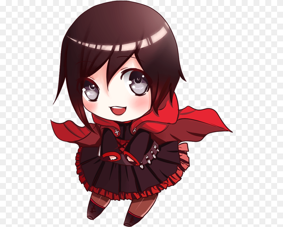 Render Chibi Ruby Rose By Nemi20 By Nemi20 D6rkbvw Ruby Rose Rwby Chibi, Book, Comics, Publication, Baby Free Png Download