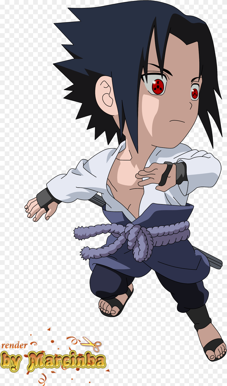 Render Chibi Sasuke Sharingan Eyes By Marcinha20 Transparent Sasuke Chibi, Book, Comics, Publication, Baby Free Png