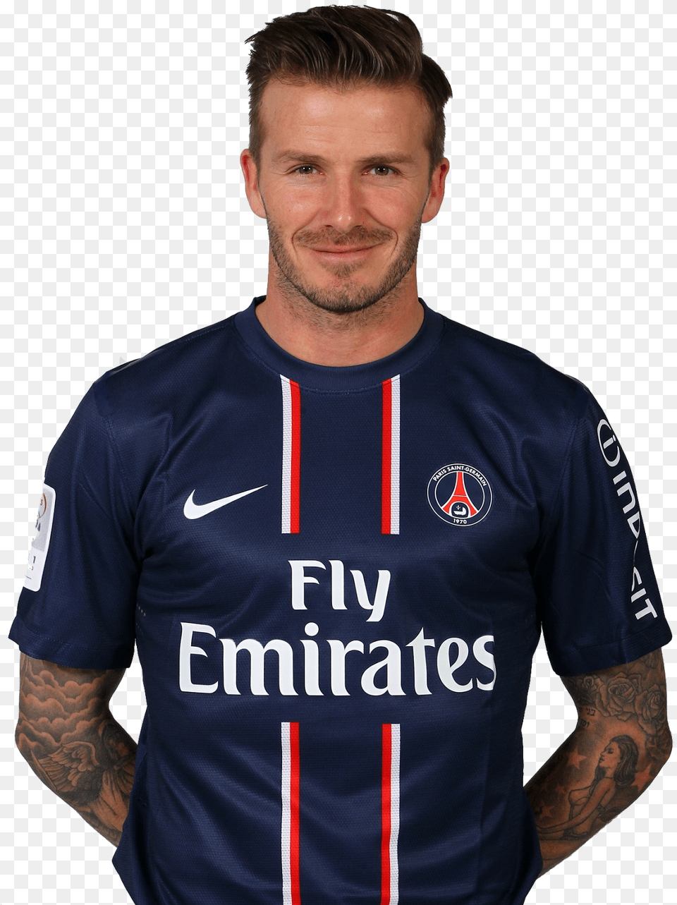 Render David Beckham David Beckham Paris Saint Germain 2013, Clothing, Shirt, Tattoo, Skin Free Transparent Png