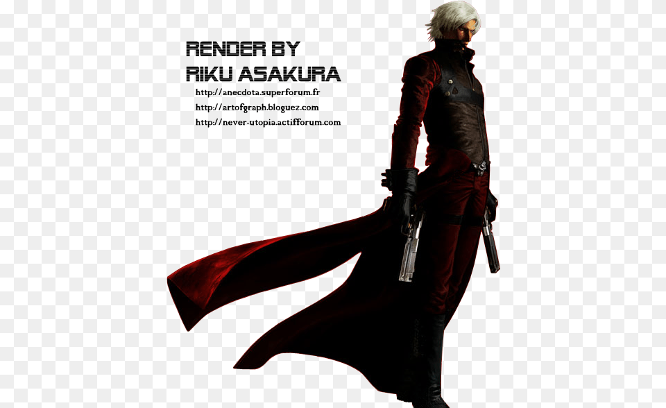 Render Devil May Cry Dmc 2 Dante Design, Clothing, Coat, Adult, Person Png