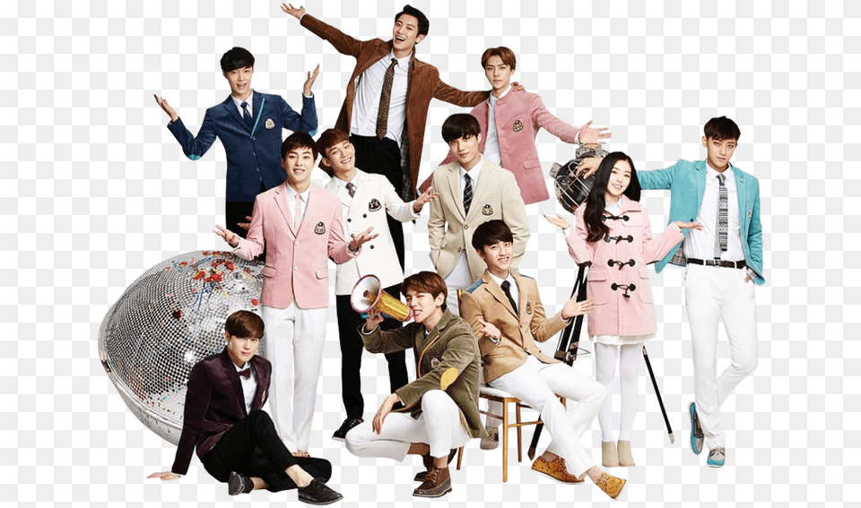 Render Exo With Red Velvet Irene For Ivy Club By Exo Ivy Club Irene, Person, People, Clothing, Coat Png Image