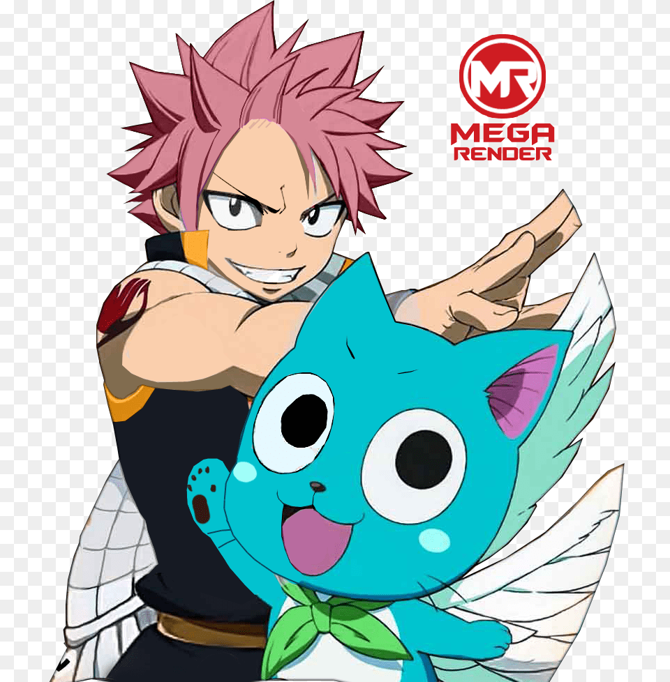 Render Fairy Tail Natsu E Happy Fairy Tail Cute Natsu And Happy, Book, Comics, Publication, Baby Free Png Download
