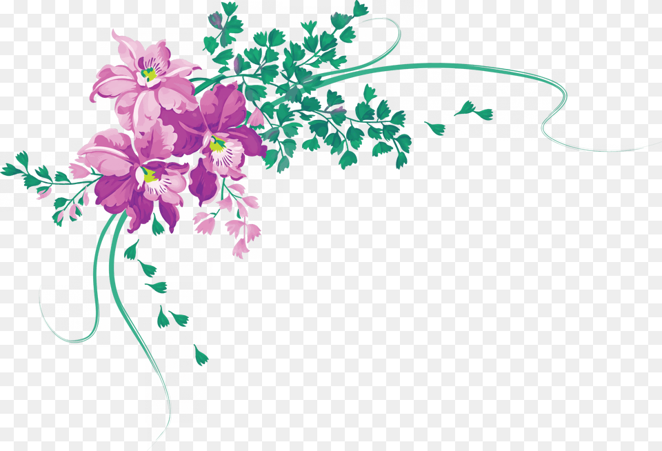 Render Flowers Fleurs Coin Nature Autresinconnu Vintage Background, Art, Floral Design, Graphics, Pattern Free Transparent Png