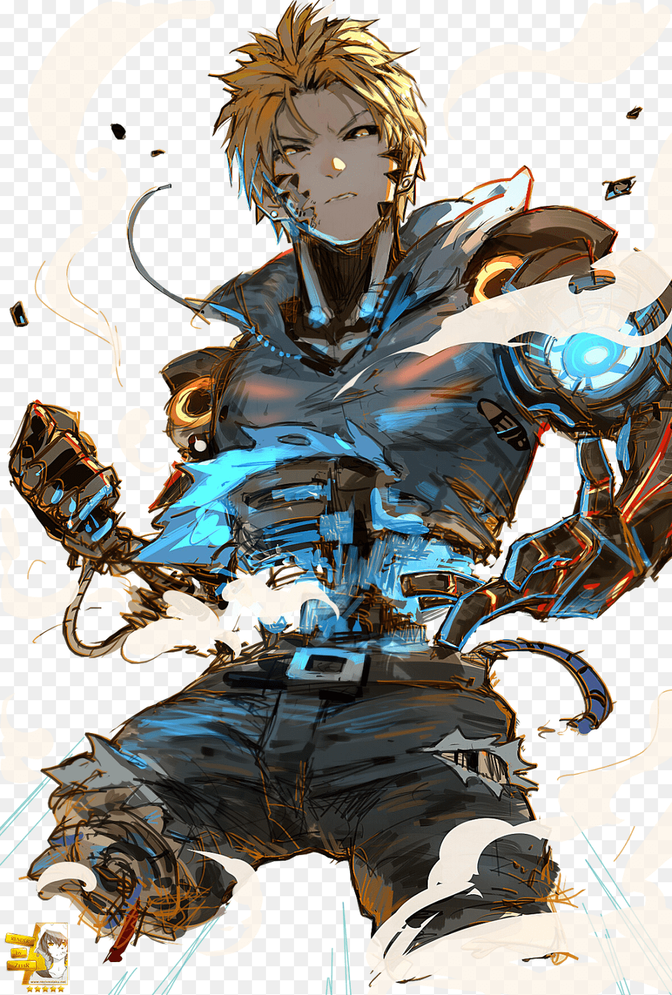 Render Genos Cool One Punch Man Fanarts, Publication, Book, Comics, Person Free Transparent Png