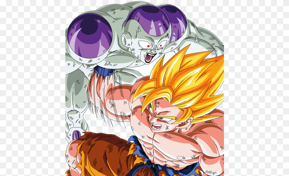 Render Goku Ssj1 Vs Frieza Frieza Vs Goku, Book, Comics, Publication, Person Free Png Download