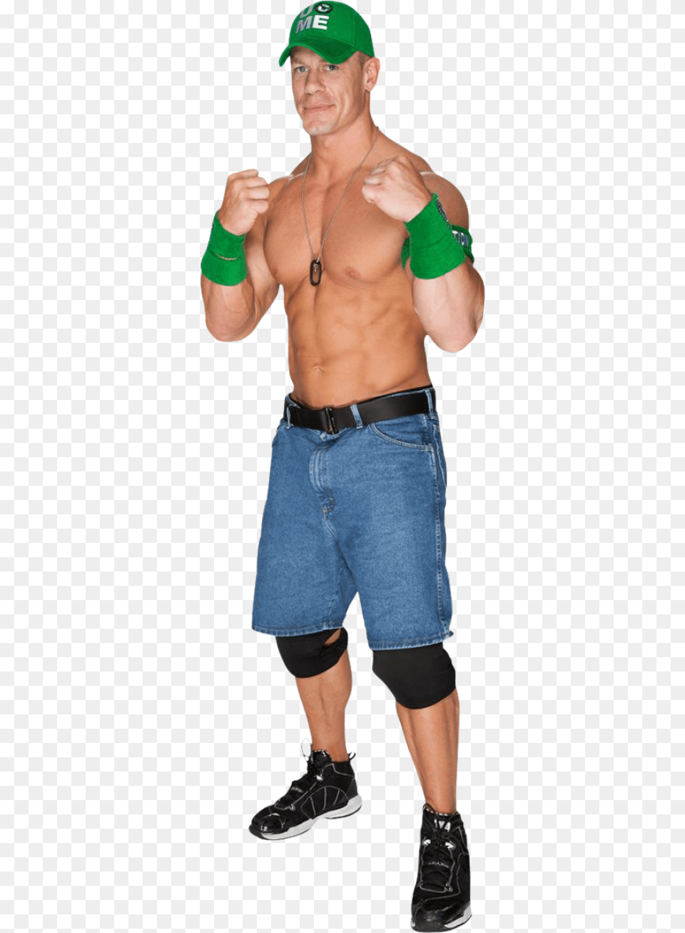 Render John Cena John Cena Green Shirt, Baseball Cap, Shorts, Shoe, Hat Free Png Download