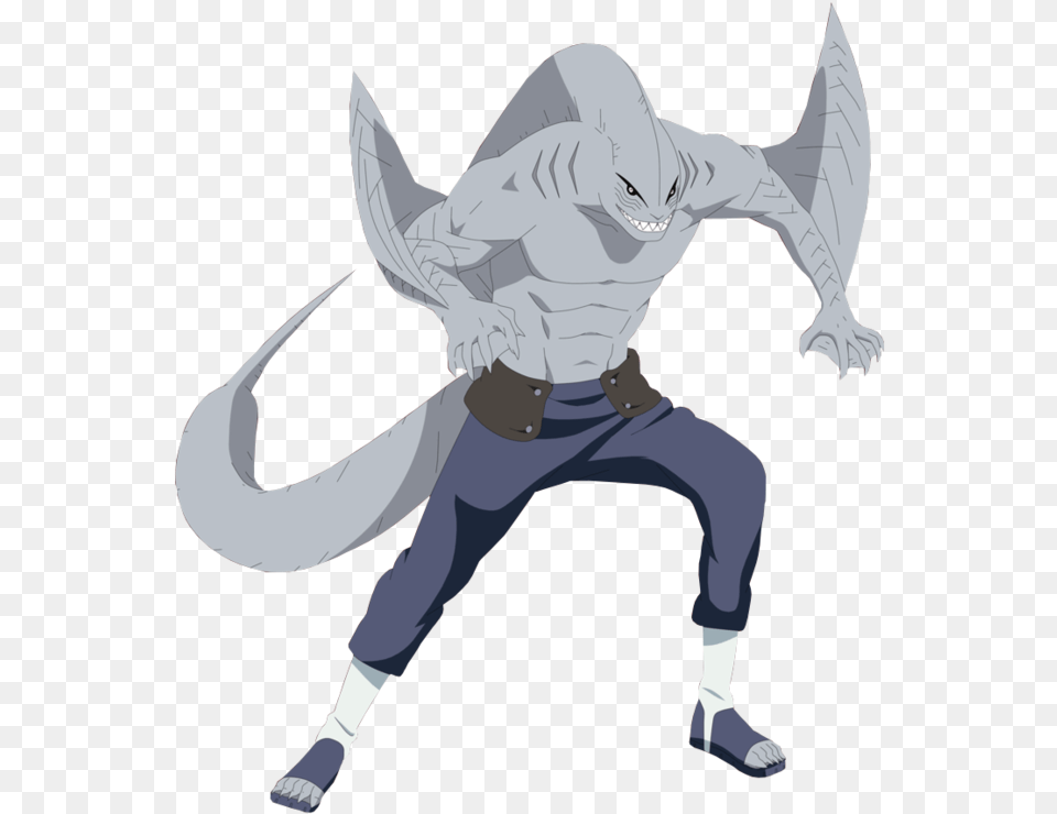 Render Kisame Hoshigaki Shark Form By Shinzukette D91ysq1 Kisame Fused With Samehada, Person, Art, Face, Head Png Image