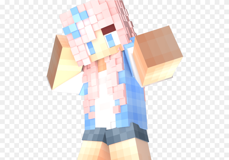 Render Minecraft C4d Girl, Brick, Cross, Symbol, Toy Png Image