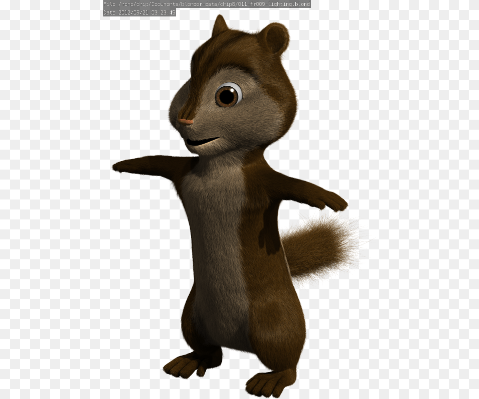 Render Of Chipmunk With Fur Alvin And The Chipmunks Cgi Models, Animal, Bear, Mammal, Wildlife Free Png