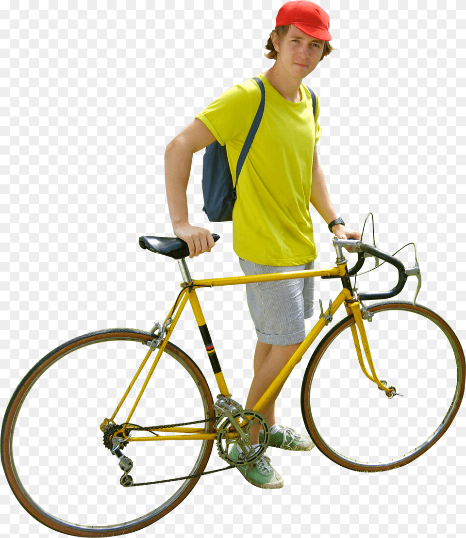 Render People Cut Out People People Sitting Human Man With Bicycle, Male, Boy, Teen, Person Png Image