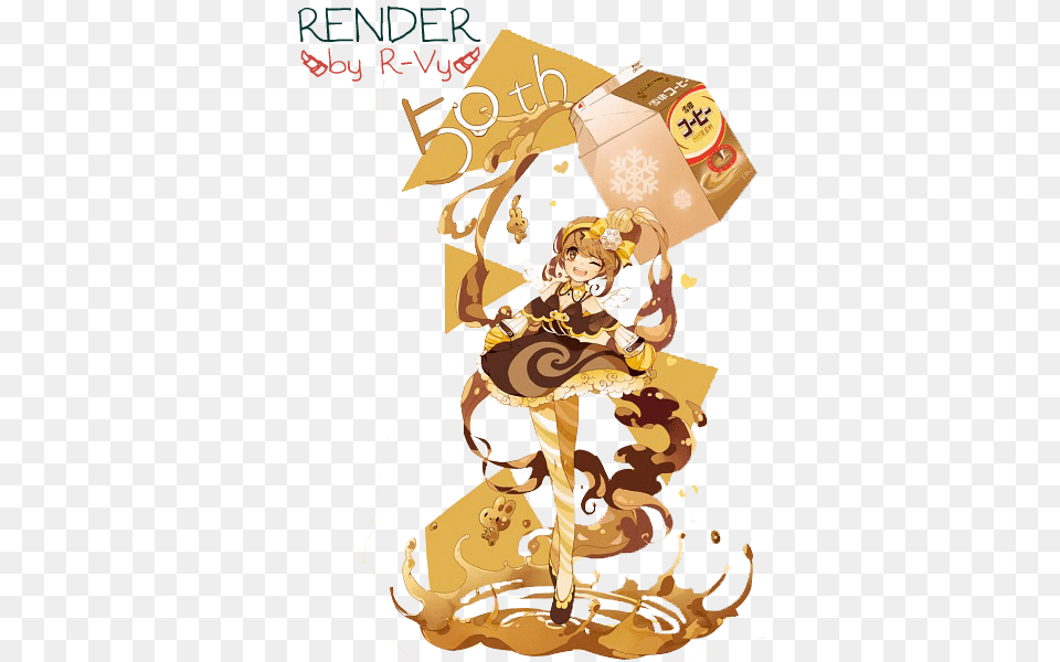 Render Render Anime C4d Yellow, Book, Comics, Publication, Birthday Cake Png