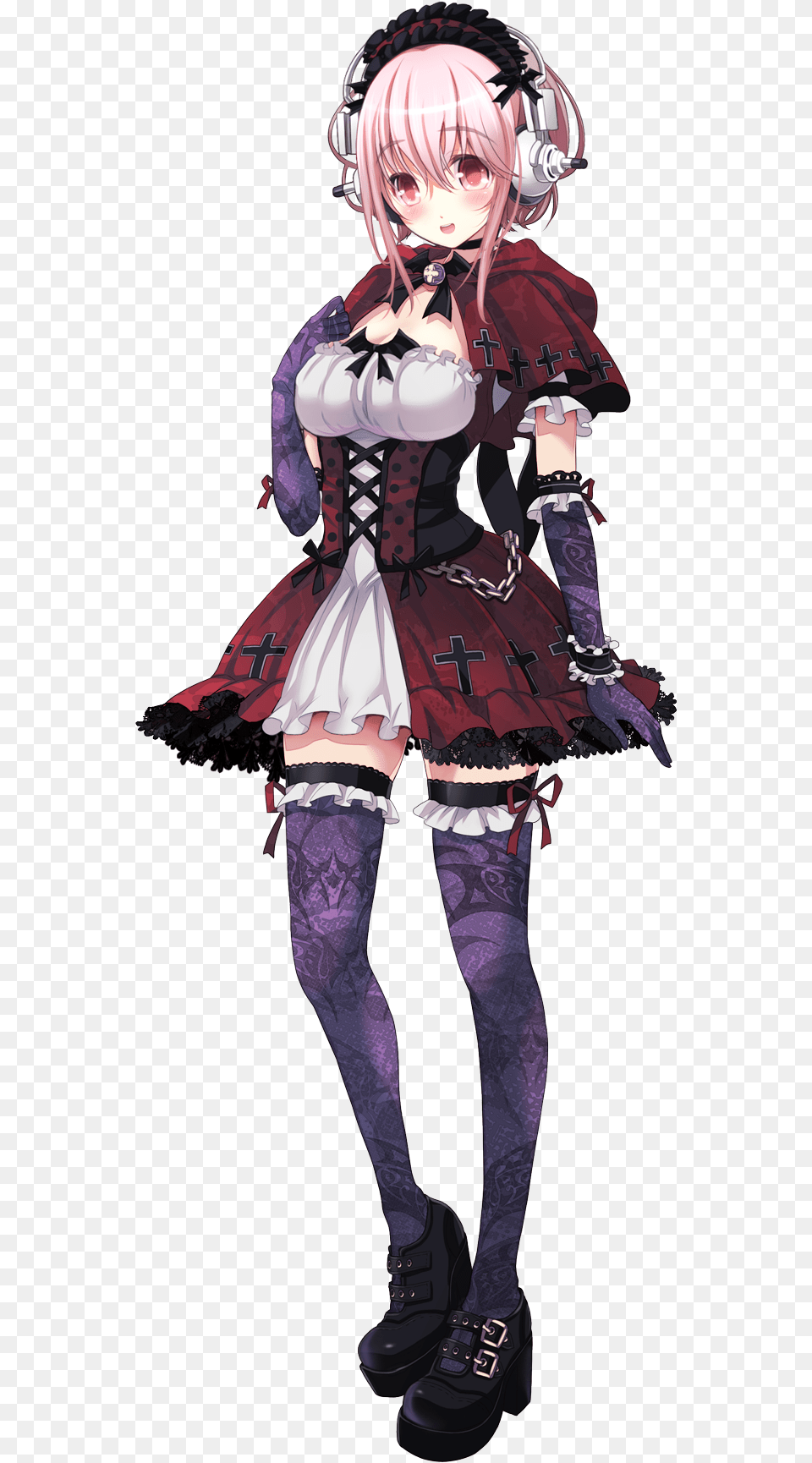 Render Super Sonico Gothic Lolita Cosplay, Book, Comics, Publication, Clothing Png Image