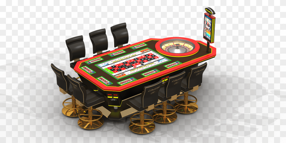 Rendering Of Alfastreet39s Multi Touch Roulette Table Carriage, Chair, Furniture, Urban, Gambling Free Png Download