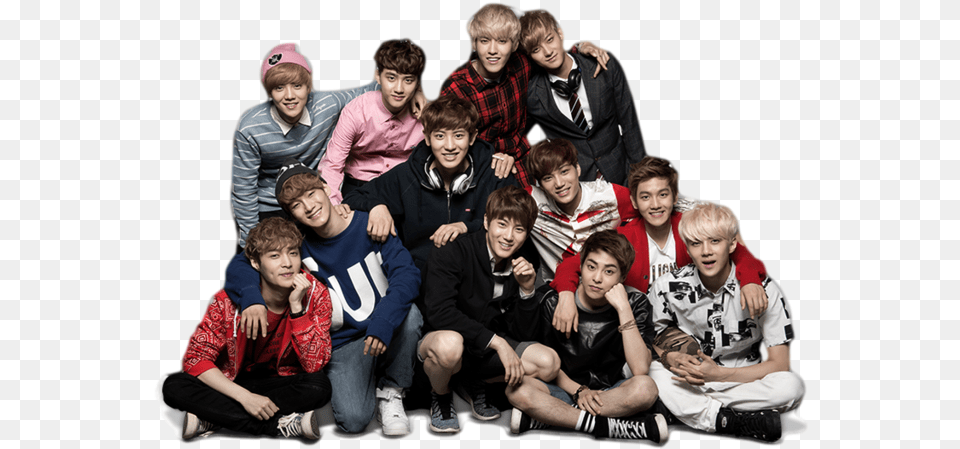 Renderpng Exo Skt 1p By Tauotauomaker Exo, Groupshot, Hat, People, Person Free Png