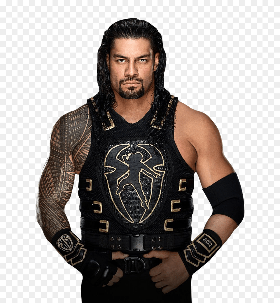 Renders Backgrounds Logos Roman Reigns, Tattoo, Skin, Person, Vest Free Png