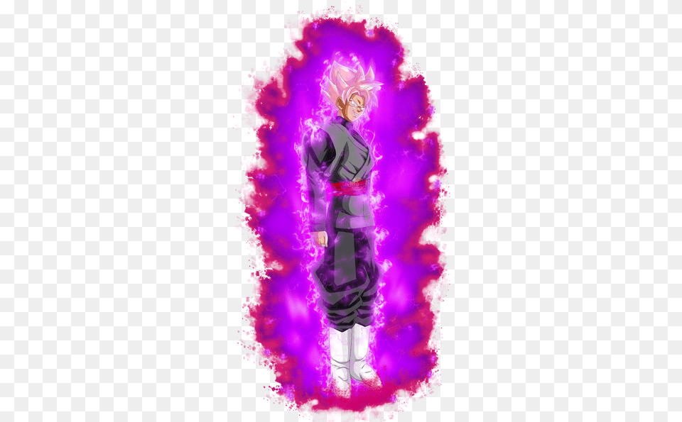 Renders Dbzcom 2500 Renders Dragon Ball La Rfrence Goku Black Rose Aura, Art, Purple, Graphics, Gown Png Image