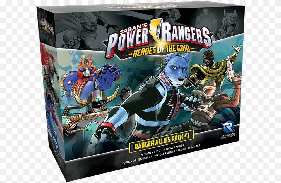 Renegade Game Studios Power Rangers Heroes Of The Grid Allies Pack, Adult, Male, Man, Person Free Png