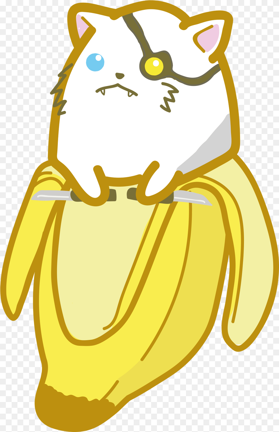 Rengnya Rengar From League Of Legends As A Bananya Cartoon, Banana, Food, Fruit, Plant Free Transparent Png