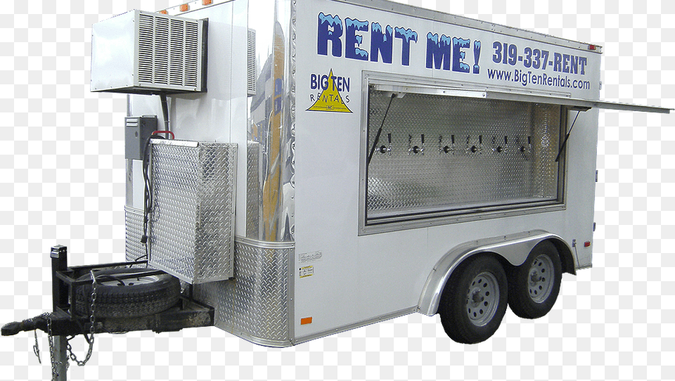 Rent Our Refrigerated Beer Trailer Beer Keg Trucks, Machine, Wheel, Transportation, Truck Png Image