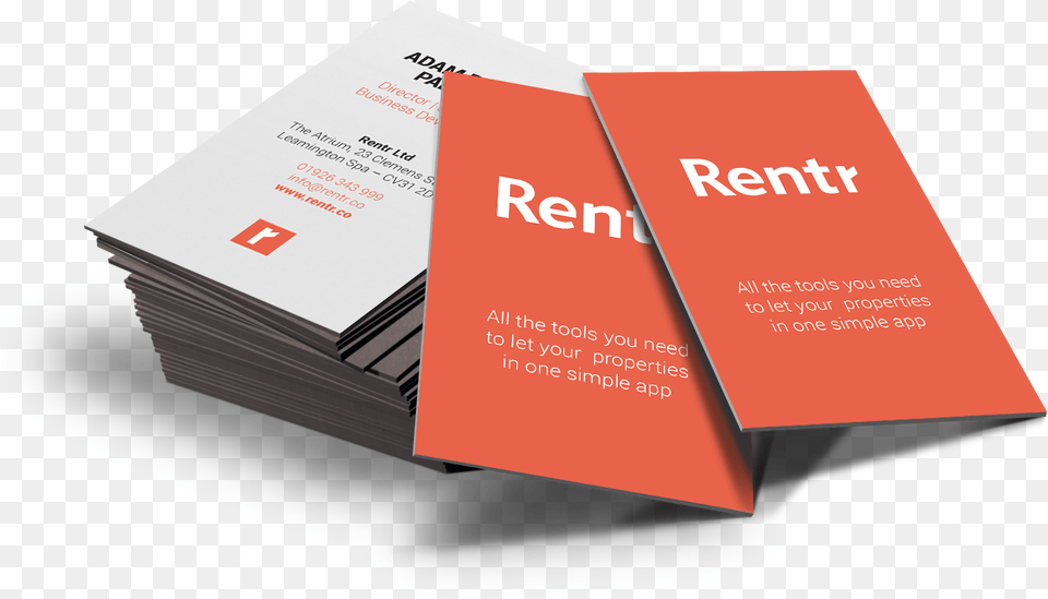 Rentr Business Cards Visiting Card Mockup, Advertisement, Paper, Poster, Text Png