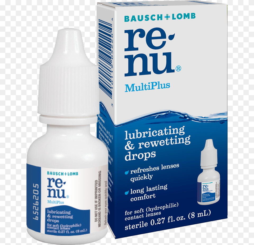 Renu Multiplus Lubricating And Rewetting Drops For Renu Contact Lens Drops, Cabinet, Furniture, Bottle Png Image