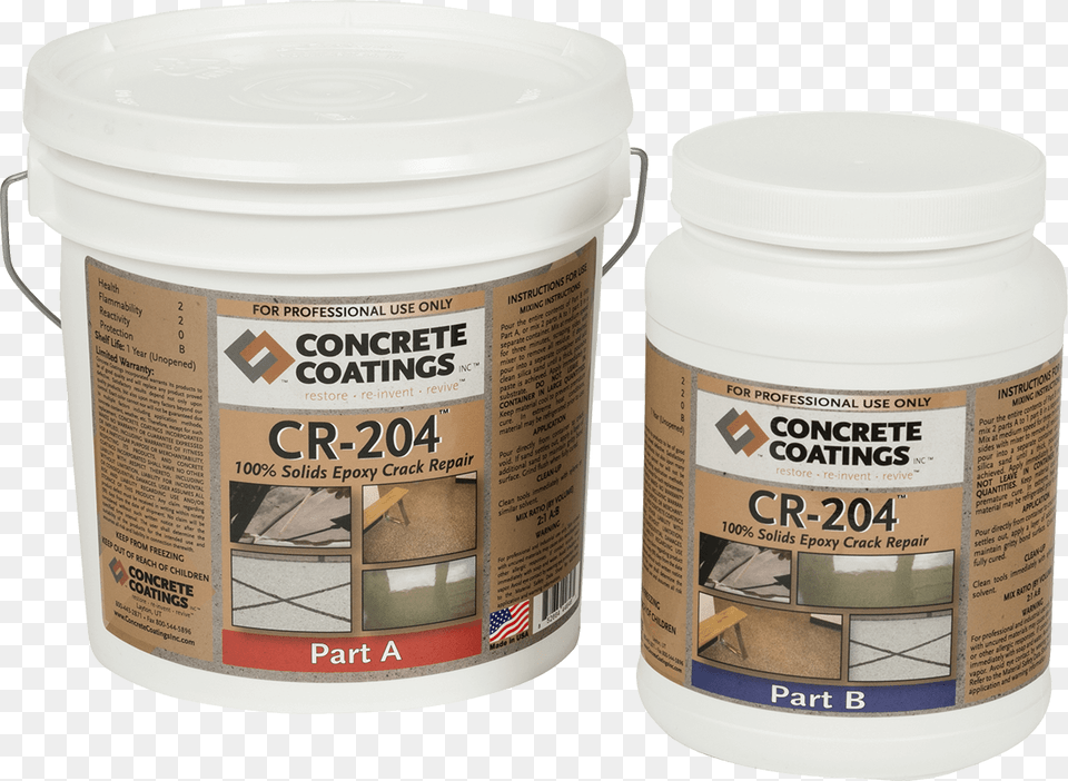 Repair Your Cracked Concrete With Cr 204 Never With Foal, Paint Container, Can, Tin, Alcohol Png Image