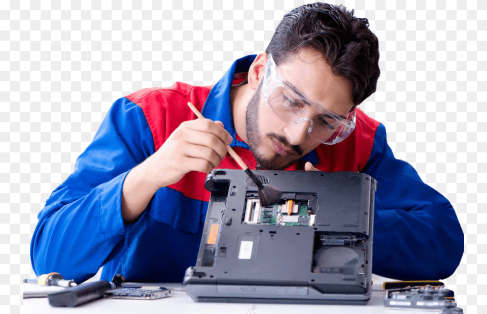 Repairman Working In Technical Fixing Laptop Laptop Repairman, Photography, Electronics, Hardware, Computer Hardware Free Transparent Png