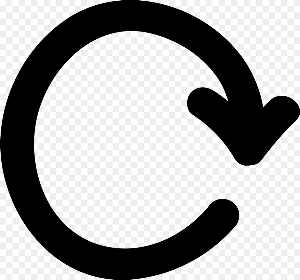Repeat Hand Drawn Circular Arrow Symbol Repeat Symbol, Stencil Free Png