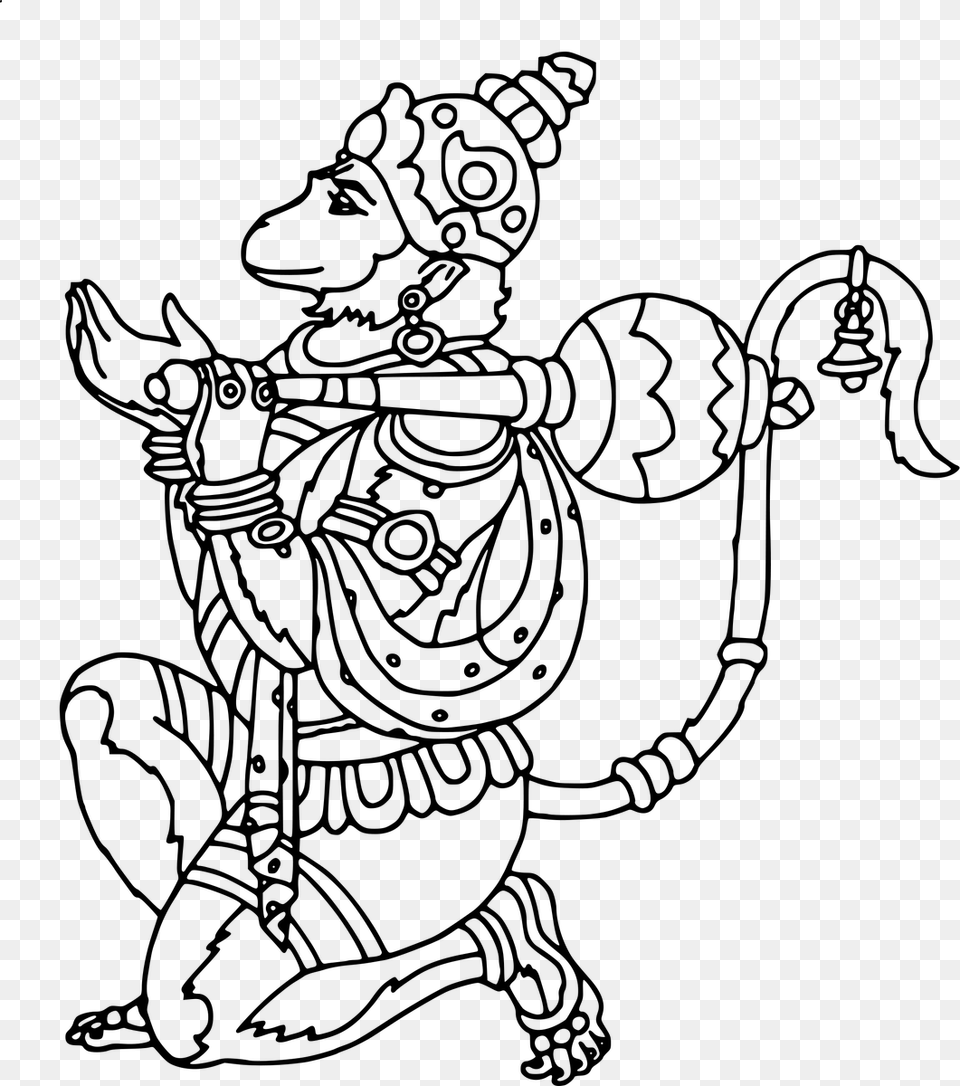 Reply 0 Retweets 5 Likes Colouring Pages Hindu Gods, Gray Png Image