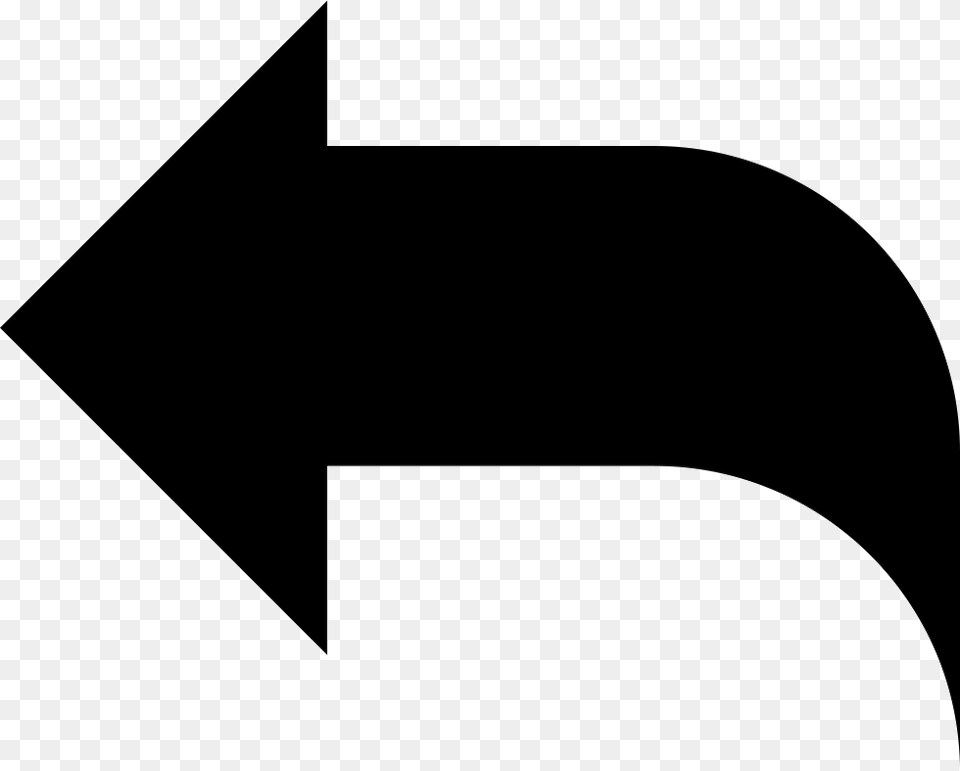 Reply Black Left Arrow Interface Symbol Reply Symbol, Logo, Text, Animal, Fish Png Image
