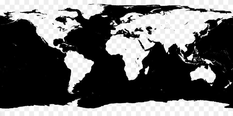 Reply World Map Blank No Borders, Gray Png