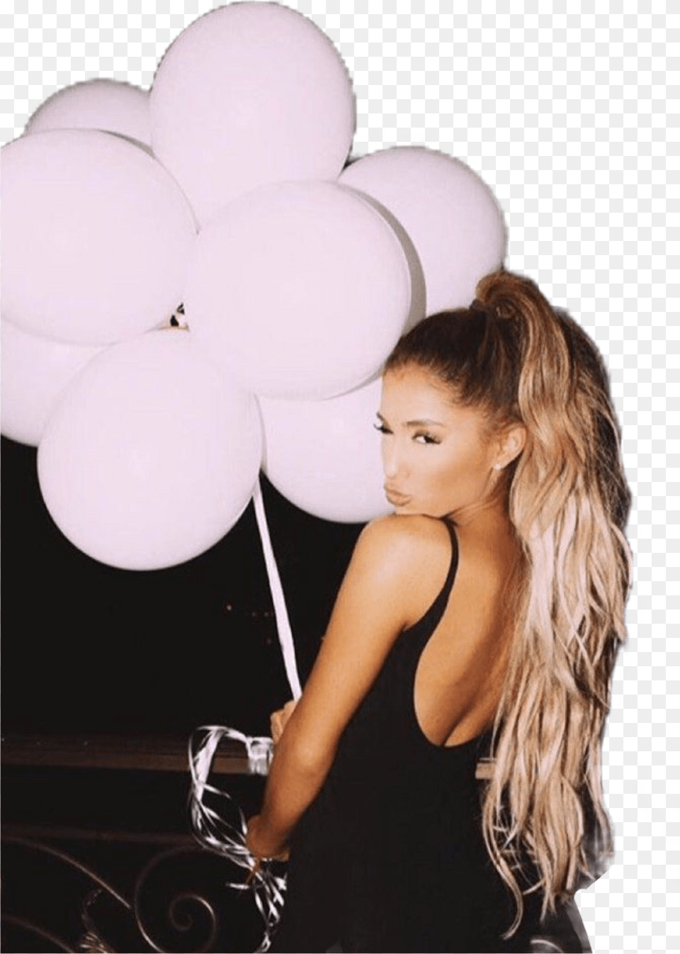 Report Abuse Ariana Grande On Her Birthday, Balloon, Adult, Person, Woman Free Transparent Png