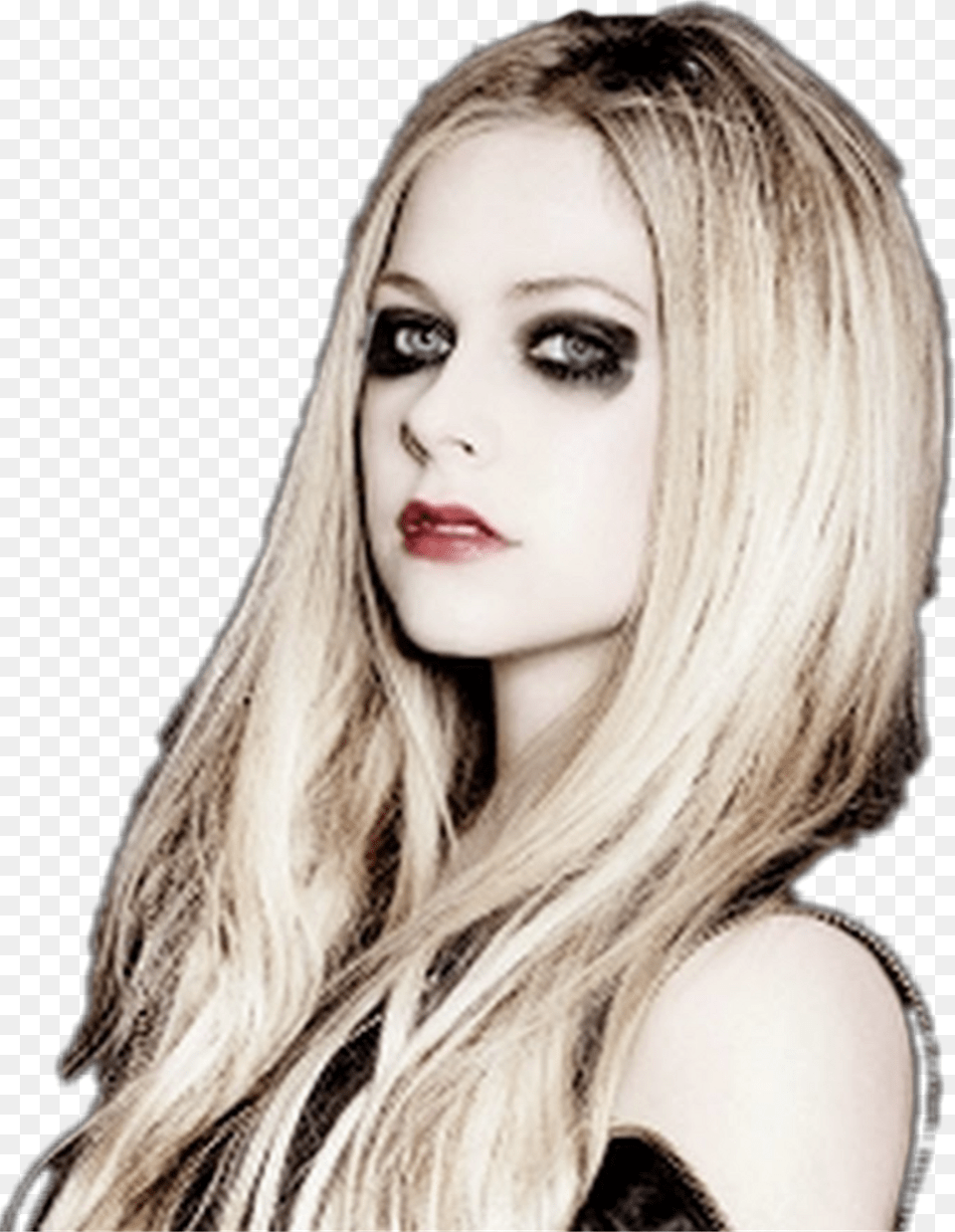 Report Abuse Avril Lavigne Dark Makeup, Adult, Portrait, Photography, Person Free Png