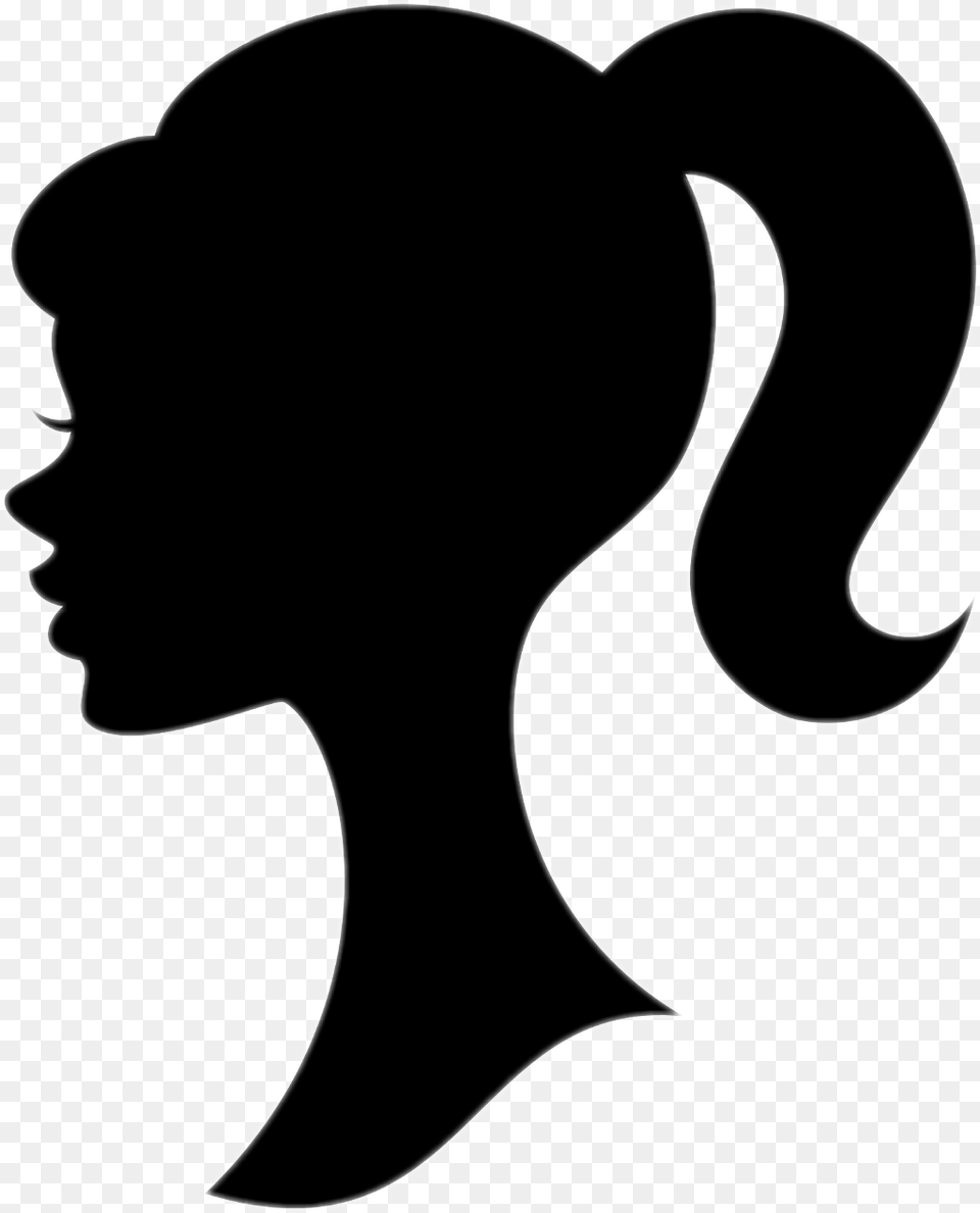Report Abuse Barbie Head Silhouette, Stencil Png