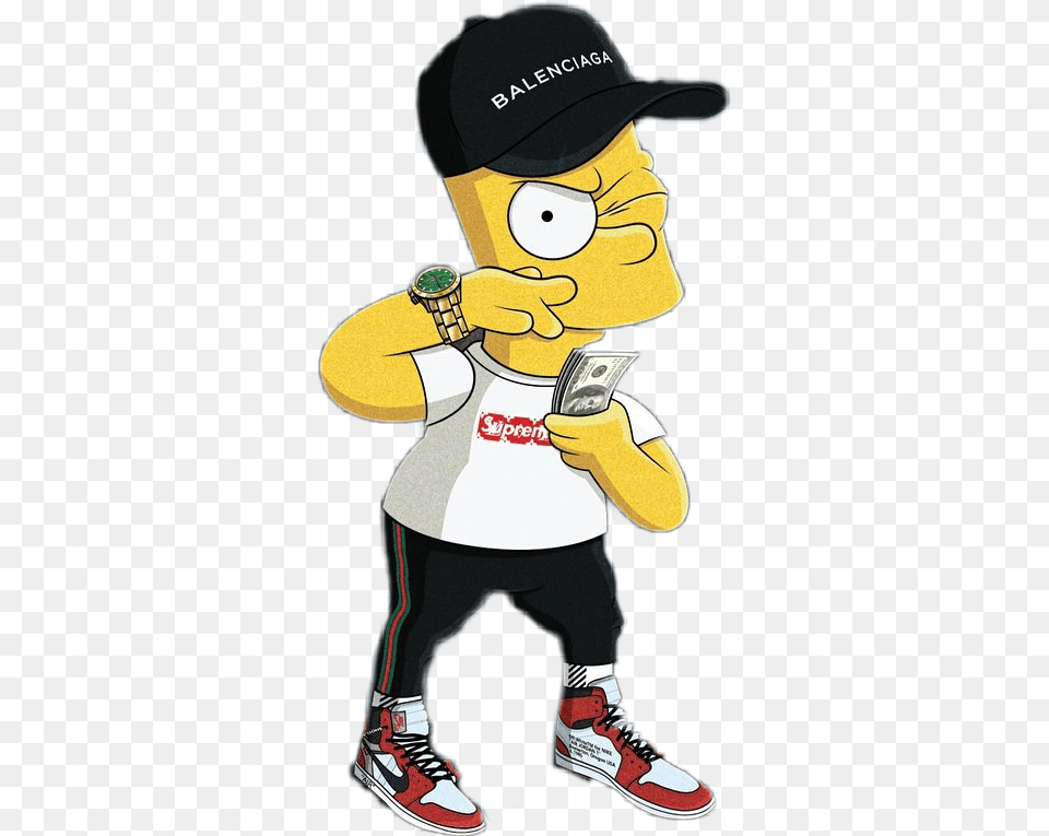 Report Abuse Bart Simpson Supreme, Boy, Child, Clothing, Footwear Free Transparent Png