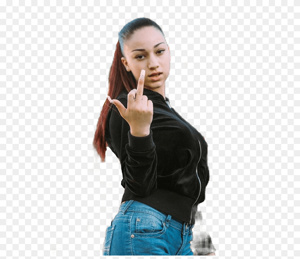 Report Abuse Bhad Bhabie Fuck You, Adult, Portrait, Photography, Person Png