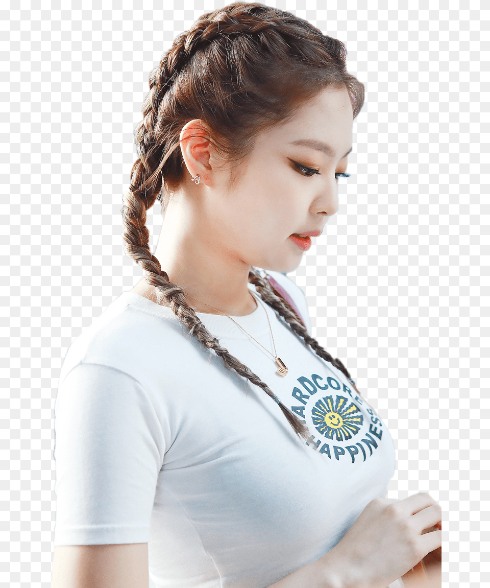 Report Abuse Blackpink Jennie Braid Hair, Adult, Female, Person, Woman Free Png