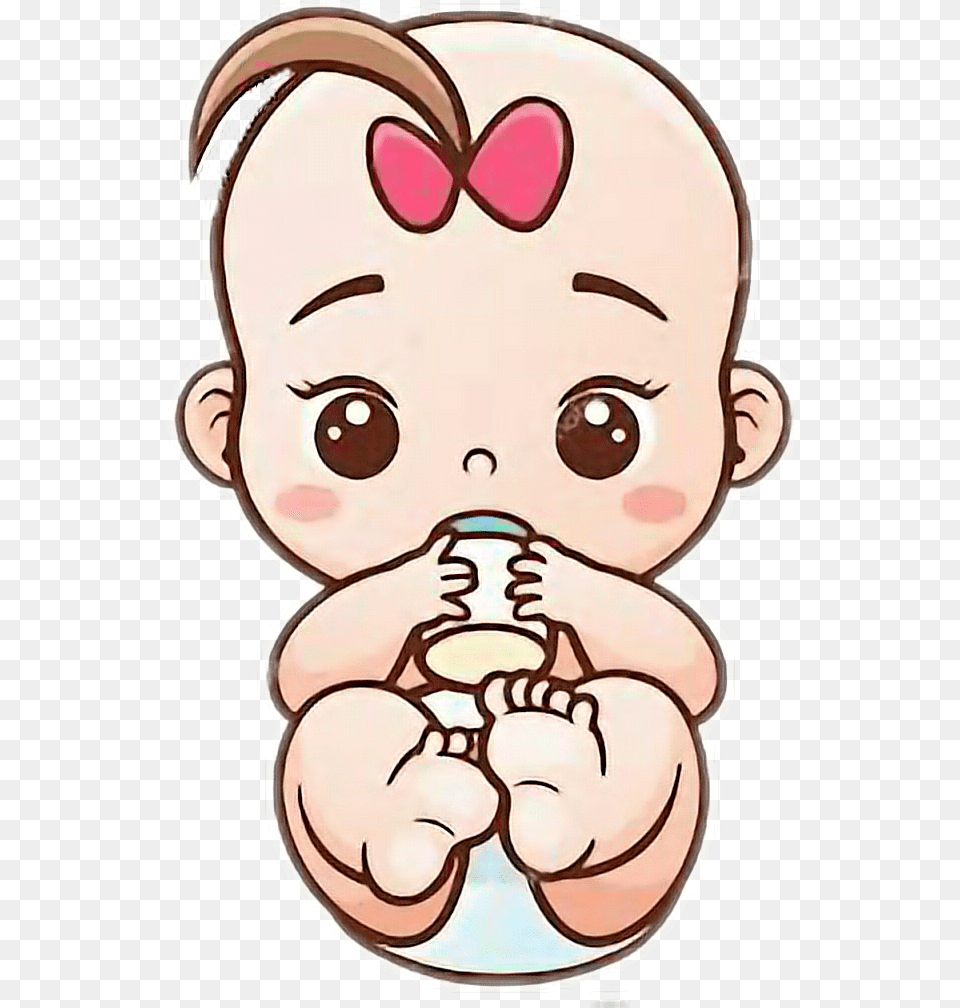 Report Abuse Carton Baby With Baby Bottle, Person, Head, Face Png Image