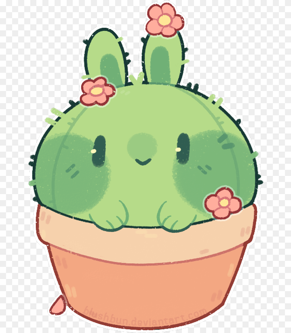 Report Abuse Chibi Cactus Clipart Full Size Clipart Chibi Cactus, Cream, Dessert, Food, Ice Cream Png