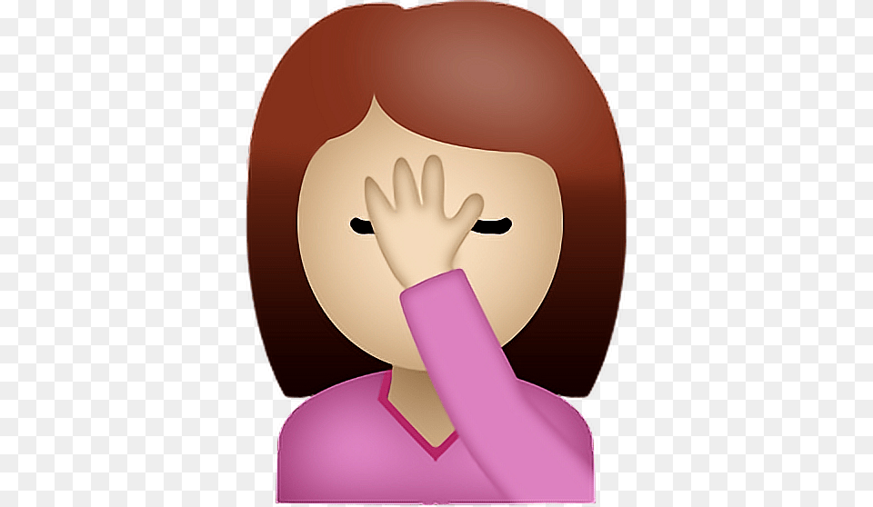 Report Abuse Emoji Girl Face Palm, Body Part, Finger, Hand, Person Png Image