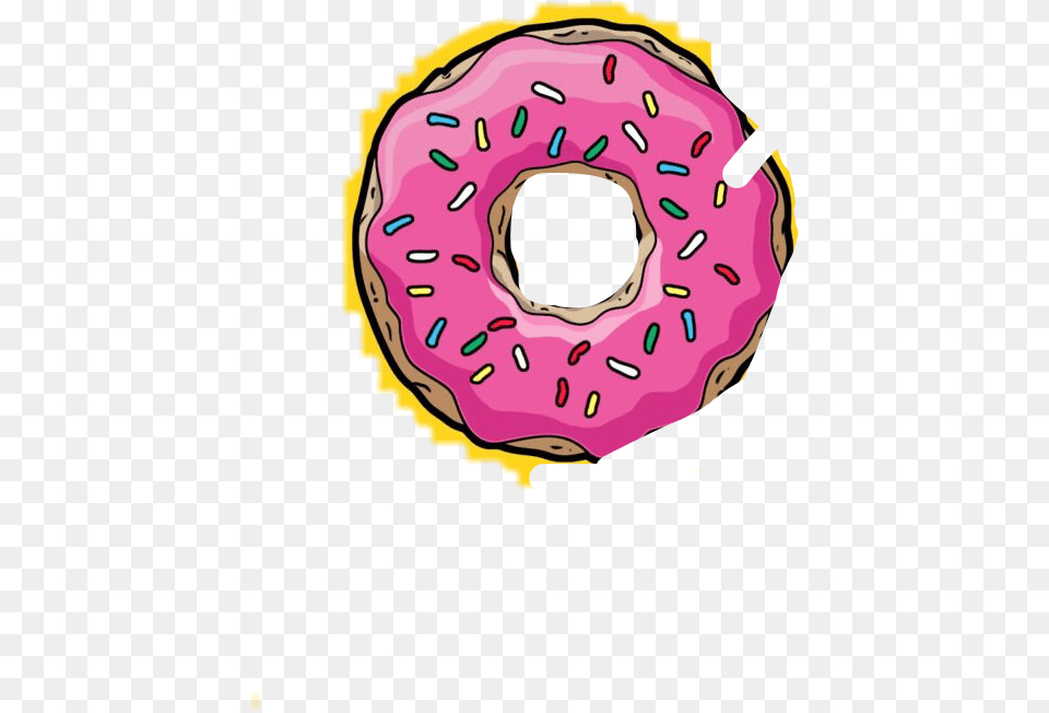 Report Abuse Homer Simpson Donut, Food, Sweets Png Image