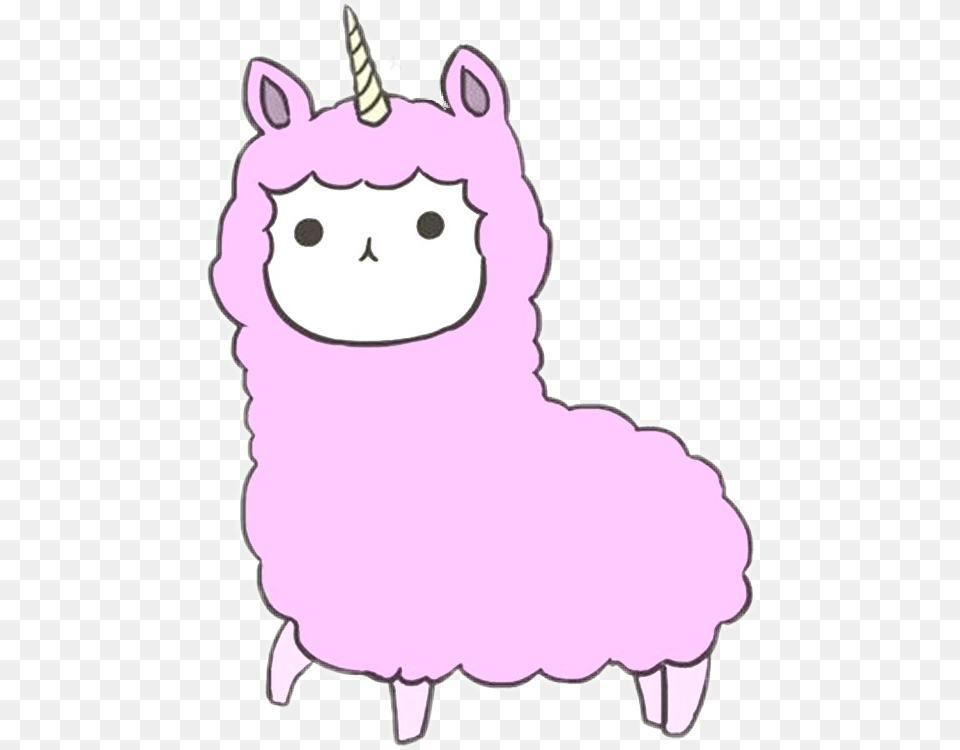 Report Abuse Kawaii Llamacorn, Baby, Person, Face, Head Free Transparent Png