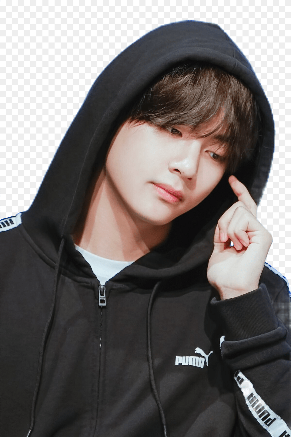 Report Abuse Kim Taehyung Puma Fansign, Clothing, Sweater, Knitwear, Hoodie Png
