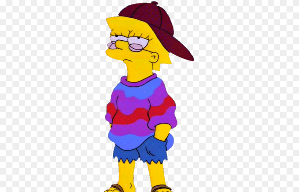 Report Abuse Lisa Simpson With Glasses, Baby, Person, Cartoon, Clothing Free Png Download