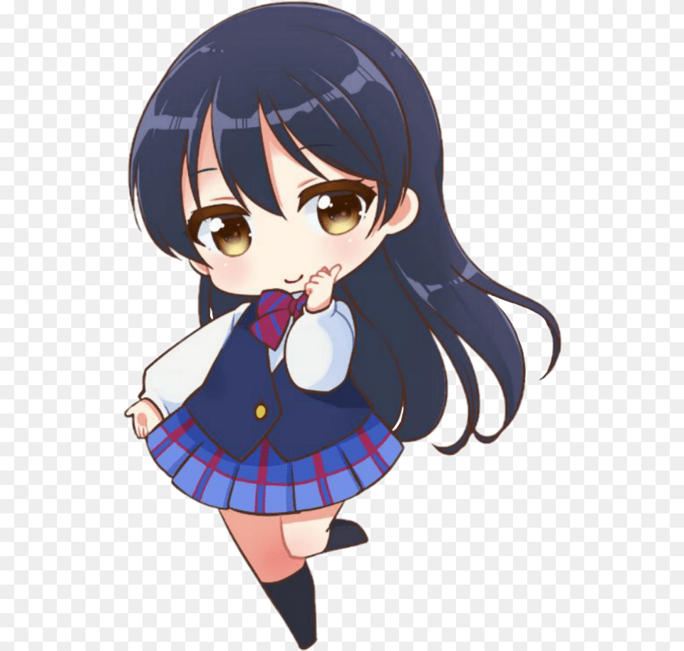 Report Abuse Love Live Umi Chibi, Book, Comics, Publication, Person Free Png