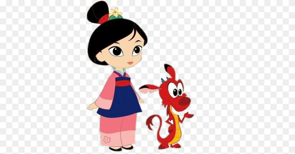 Report Abuse Mulan Y Mushu, Baby, Person, Cartoon, Face Free Png Download