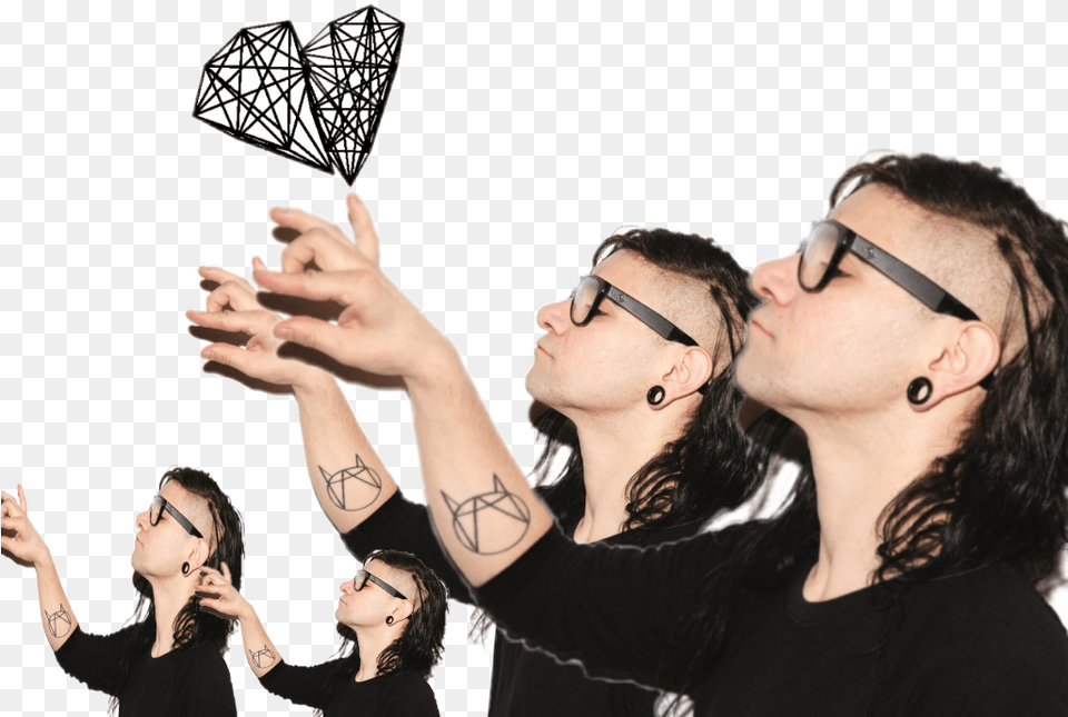 Report Abuse Owsla Skrillex, Tattoo, Skin, Person, Woman Free Transparent Png