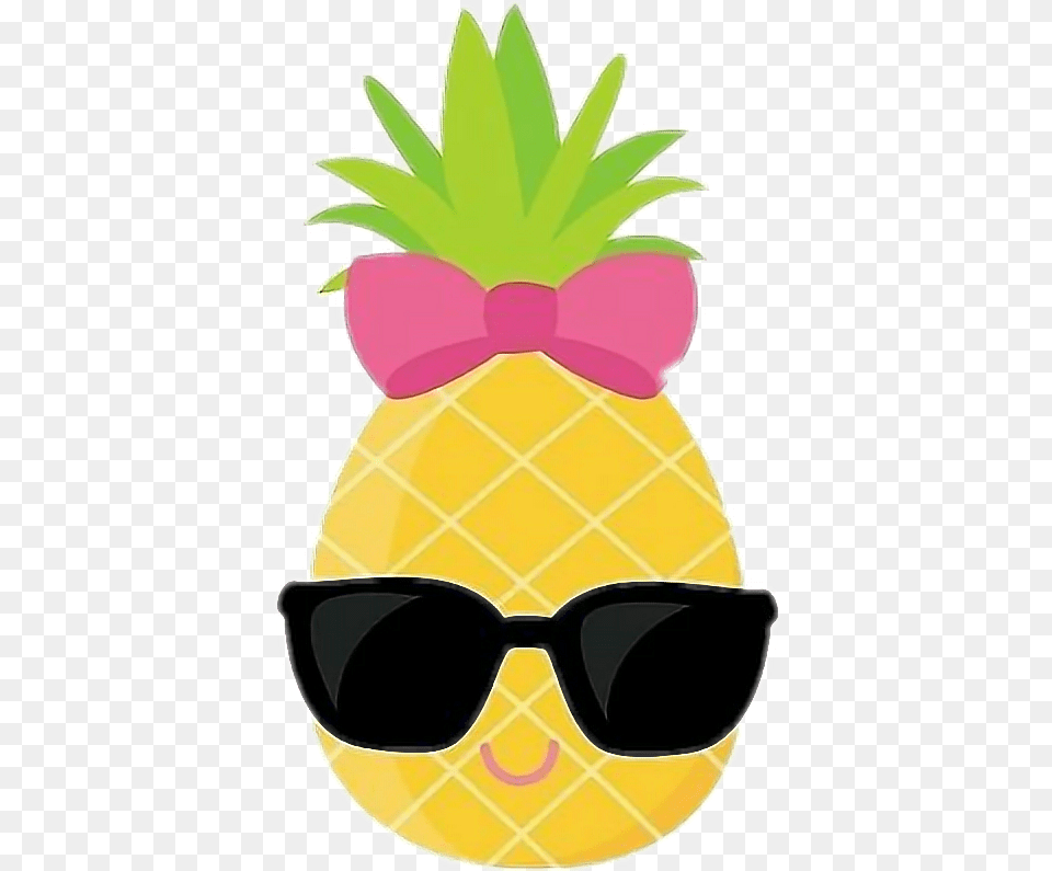 Report Abuse Pineapple With Sunglasses Clipart Full Cute Pineapple Wearing Sunglasses, Food, Fruit, Plant, Produce Free Transparent Png