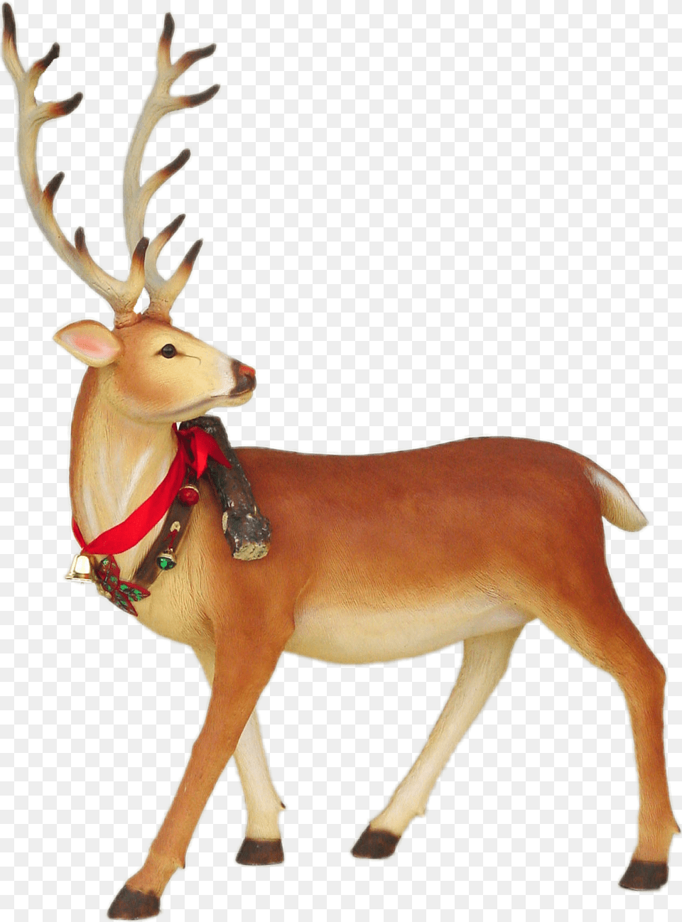 Report Abuse Reindeer Long Horn Life Size Statue Christmas Decor, Animal, Deer, Mammal, Wildlife Png