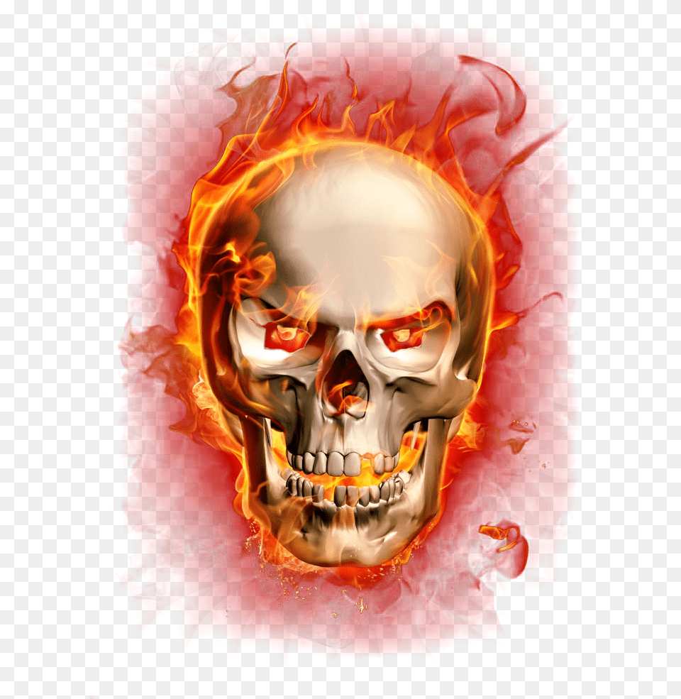 Report Abuse Transparent Flaming Skull, Person, Body Part, Mouth, Teeth Png Image